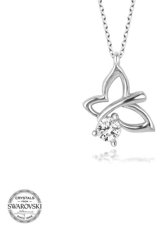 Supertrend Beyaz Swarovski Taşlı 925 Ayar Kararmayan Yusufcuk Zincir Kadın Gümüş Kolye 50 cm