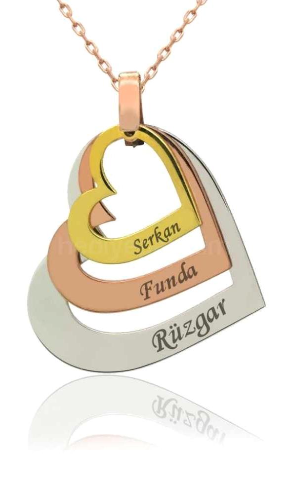 Hediye Deposu Çok Renkli 925 Ayar Kararmayan Kalp Seyrek Forse Zincir Kadın Gümüş Kolye 50 cm