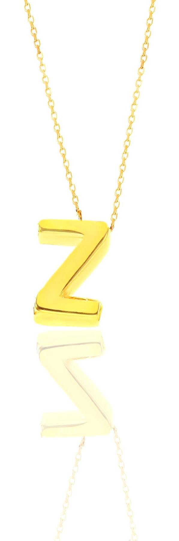 Söğütlü Silver Z Harfli 925 Ayar Kararmayan Forse Zincir Kadın Gümüş Kolye 44 cm