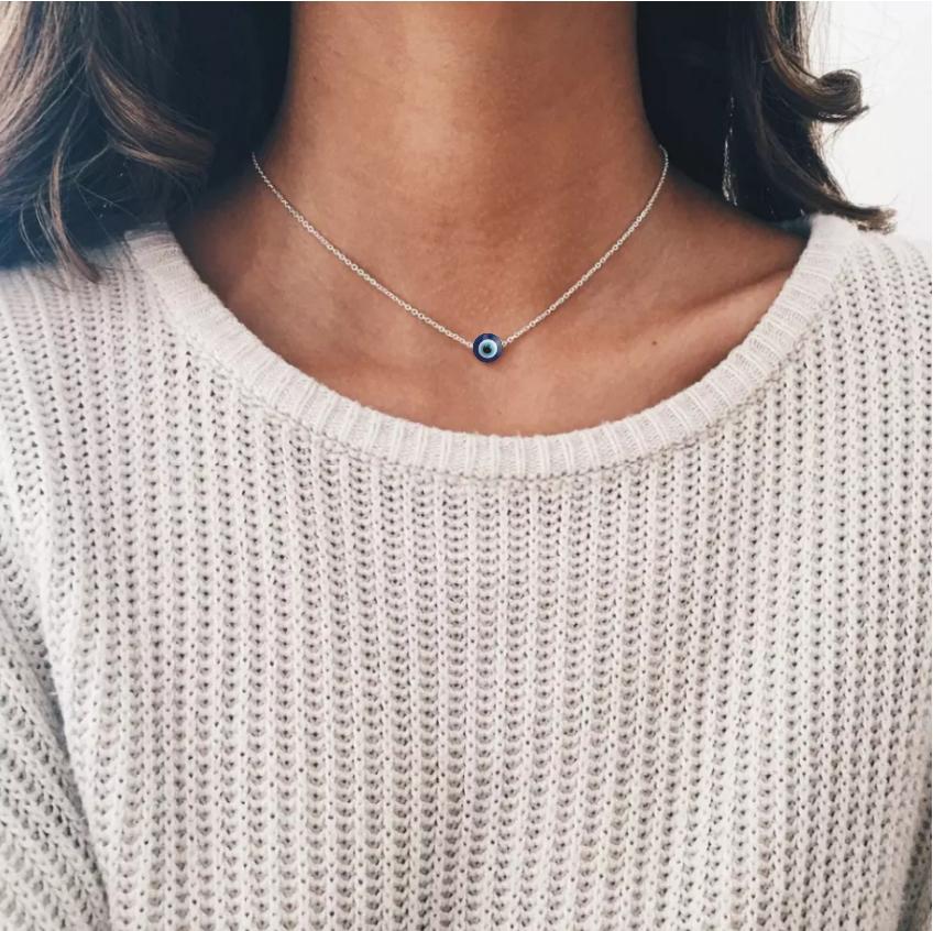 Takıconcept Beyaz Taşlı Topaz Düz Zincir Kadın Gümüş Kolye