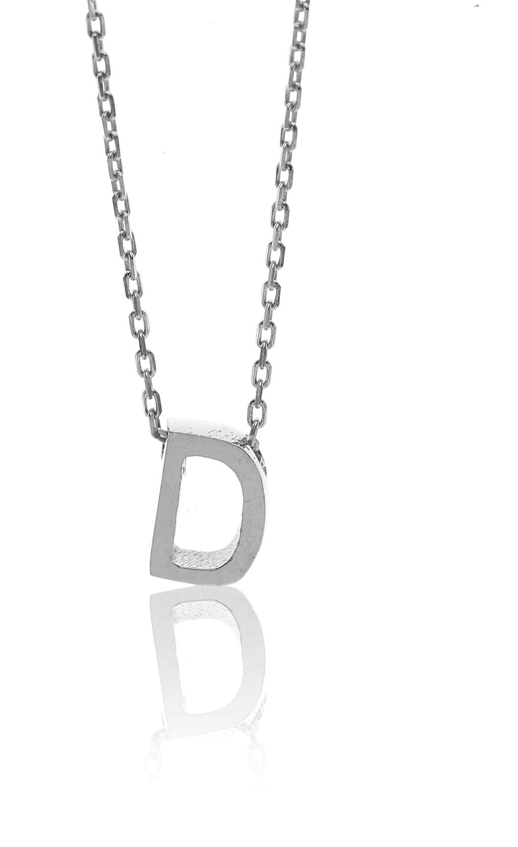 Söğütlü Silver D Harfli 925 Ayar Kararmayan Forse Zincir Kadın Gümüş Kolye 42 cm