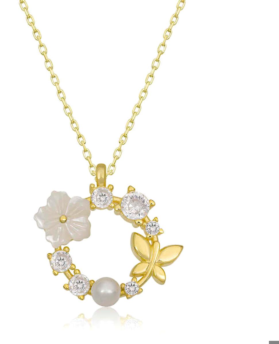 Aya Diamond Mücevherat Beyaz Zirkon Kararmayan Düz Zincir Kadın Gümüş Kolye 45 cm