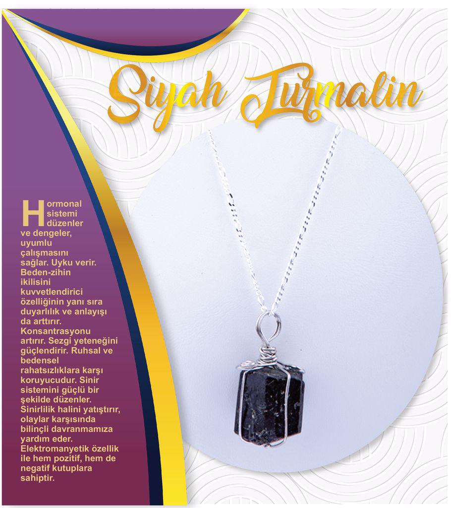Osmanlı Doğal Taş Çok Renkli Safir Taşlı 925 Ayar Kararmayan Çubuk Zincir Kadın Gümüş Kolye 45 cm