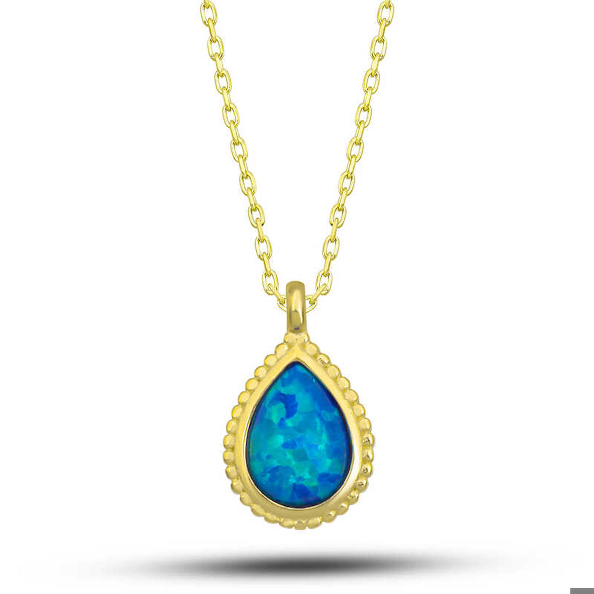 Aya Diamond Mücevherat Sonsuzluk Mavi Zirkon Taşlı Kararmayan Düz Zincir Kadın Gümüş Kolye 45 cm