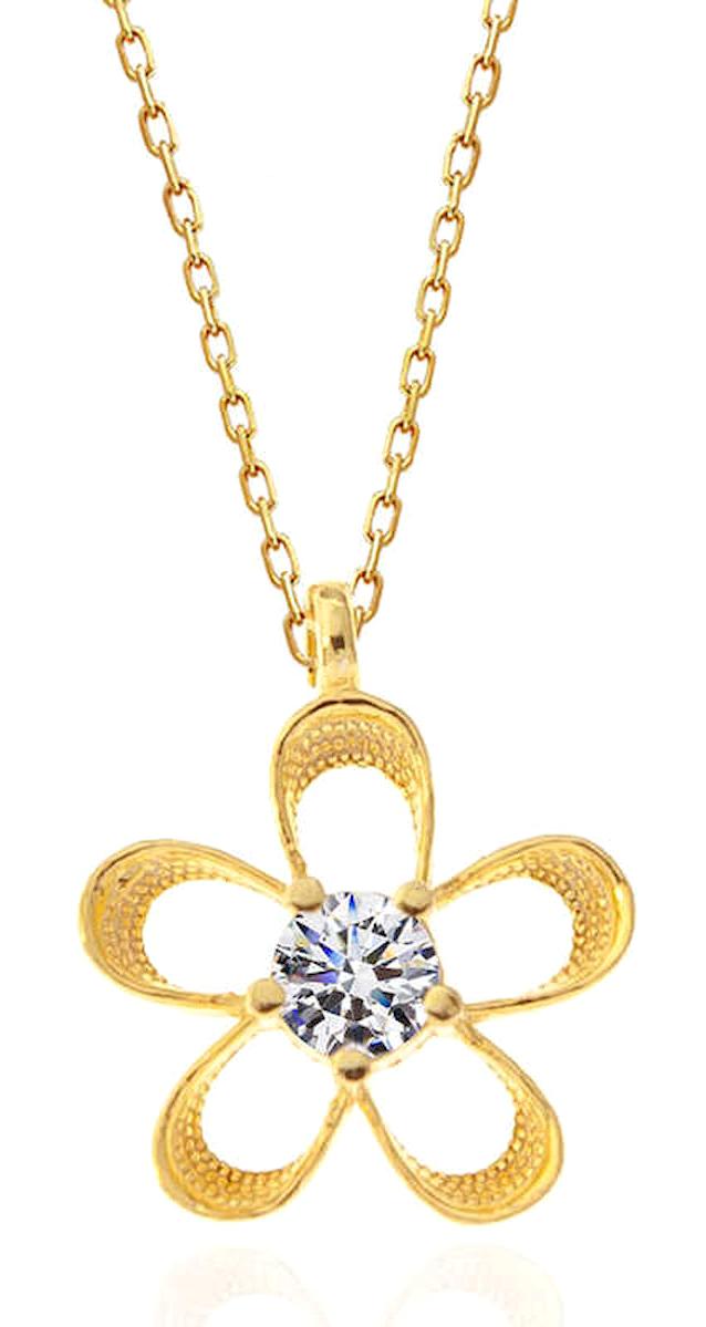 Aya Diamond Mücevherat Sonsuzluk Beyaz Zirkon Taşlı Kararmayan Düz Zincir Kadın Gümüş Kolye 45 cm