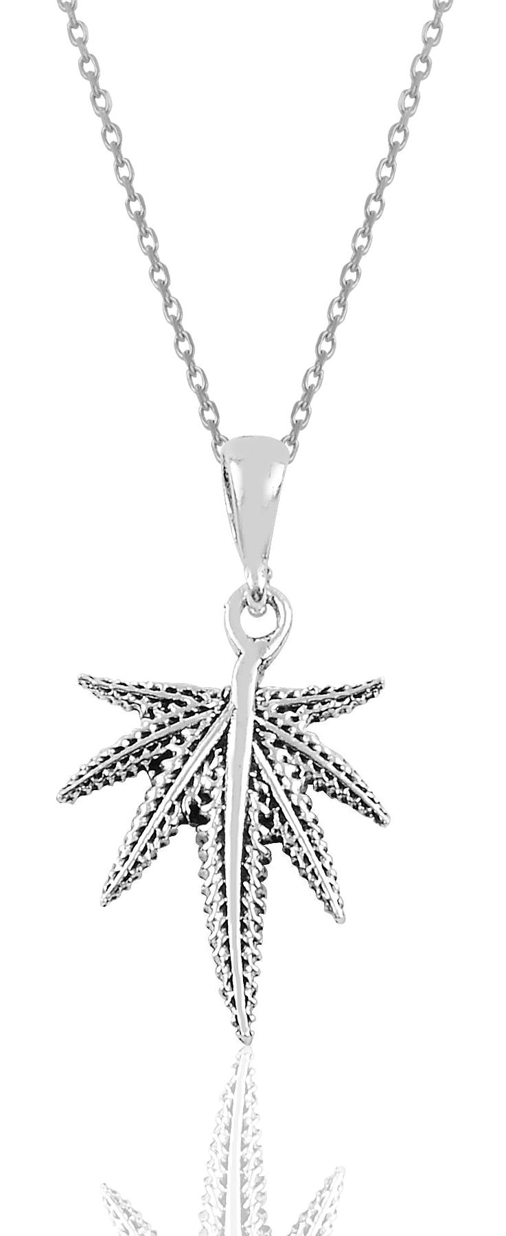 Söğütlü Silver 925 Ayar Kararmayan Yaprak Forse Zincir Kadın Gümüş Kolye 45 cm