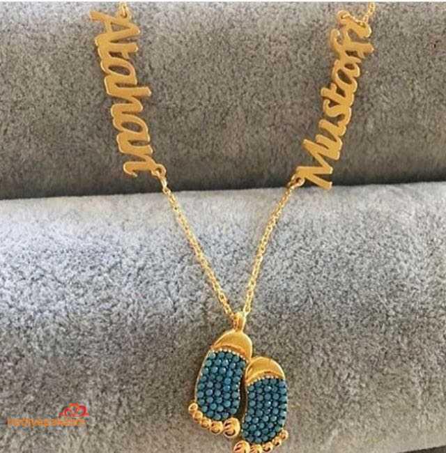 Hediye Deposu Mavi Firuze Taşlı Kararmayan Seyrek Forse Zincir Kadın Gümüş Kolye 50 cm