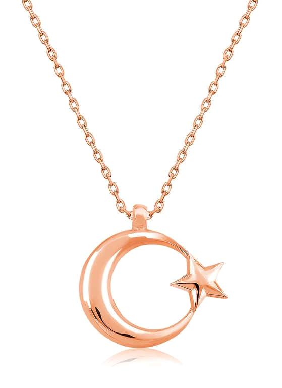 Pirmoda Oval Beyaz 925 Ayar Kararmayan Forse Zincir Kadın Gümüş Kolye 45 cm