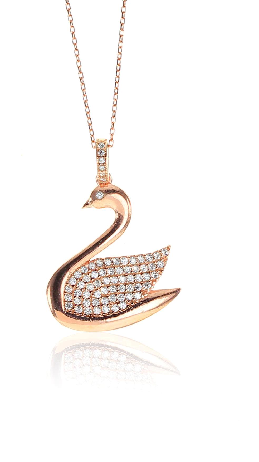 Söğütlü Silver Damla Beyaz Zirkon Taşlı 925 Ayar Kararmayan Forse Zincir Kadın Gümüş Kolye 45 cm