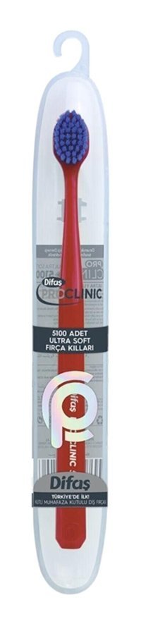 Difaş Pro Clinic Ultra Soft Diş Fırçası Kırmızı