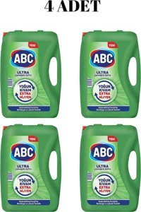 Abc Ekstra Güçlü Dağ Rüzgarı Banyo-Mutfak İçin Konsantre Sıvı Çamaşır Suyu 4x3.25 lt