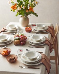 English Home Frezya 24 Parça 6 Kişilik Porselen Yemek Takımı Sarı-Yeşil