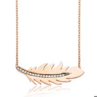 Serra Jewels Kuş Figürlü Beyaz Zirkon Taşlı 925 Ayar Kararmayan Forse Zincir Kadın Gümüş Kolye 45 cm