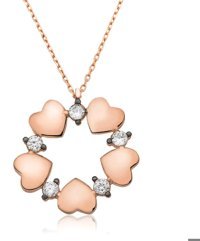 Serra Jewels Kalpli Beyaz Zirkon Taşlı 925 Ayar Kararmayan Forse Zincir Kadın Gümüş Kolye 45 cm