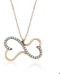 Serra Jewels Kalpli Beyaz - Siyah Zirkon Taşlı 925 Ayar Kararmayan Sonsuzluk Forse Zincir Kadın Gümüş Kolye 45 cm
