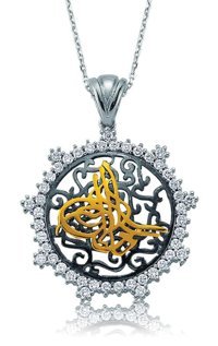 Serra Jewels Tuğralı Beyaz Zirkon Taşlı 925 Ayar Kararmayan Damla Forse Zincir Kadın Gümüş Kolye 45 cm
