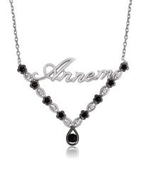 Serra Jewels Çiçekli - Yazılı Beyaz Zirkon Taşlı 925 Ayar Kararmayan Forse Zincir Kadın Gümüş Kolye 45 cm