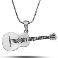 Serra Jewels Gitar Gümüş 925 Ayar Kararmayan Damla Tilki Kuyruğu Zincir Kadın Gümüş Kolye 45 cm