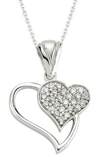 Serra Jewels Kalpli Beyaz Zirkon Taşlı 925 Ayar Kararmayan Forse Zincir Kadın Gümüş Kolye 45 cm