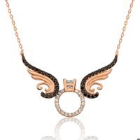 Serra Jewels Tektaş Beyaz Zirkon Taşlı 925 Ayar Kararmayan Forse Zincir Kadın Gümüş Kolye 45 cm