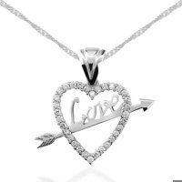 Serra Jewels Love Yazılı Beyaz Zirkon Taşlı 925 Ayar Kararmayan Burma Zincir Kadın Gümüş Kolye 45 cm