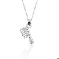 Serra Jewels Tarak Beyaz Zirkon Taşlı 925 Ayar Kararmayan Forse Zincir Kadın Gümüş Kolye 45 cm