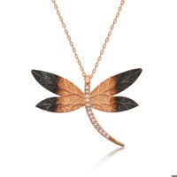Serra Jewels Yusufçuk Beyaz Zirkon Taşlı 925 Ayar Kararmayan Forse Zincir Kadın Gümüş Kolye 45 cm