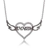 Serra Jewels Kalpli Beyaz Zirkon Taşlı 925 Ayar Kararmayan Forse Zincir Kadın Gümüş Kolye 45 cm