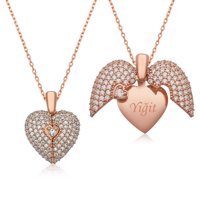 Serra Jewels Kalpli Beyaz Zirkon Taşlı 925 Ayar Kararmayan Forse Zincir Kadın Gümüş Kolye 45 cm