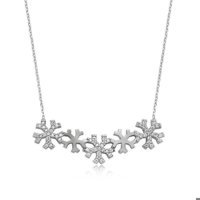 Serra Jewels Kar Tanesi Beyaz Zirkon Taşlı 925 Ayar Kararmayan Forse Zincir Kadın Gümüş Kolye 45 cm