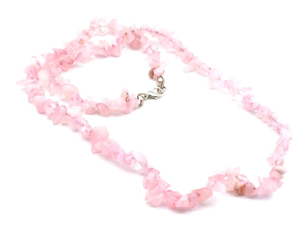 Murty99 Pembe Taşlı Halka Zincir Kadın Gümüş Kolye 60 cm