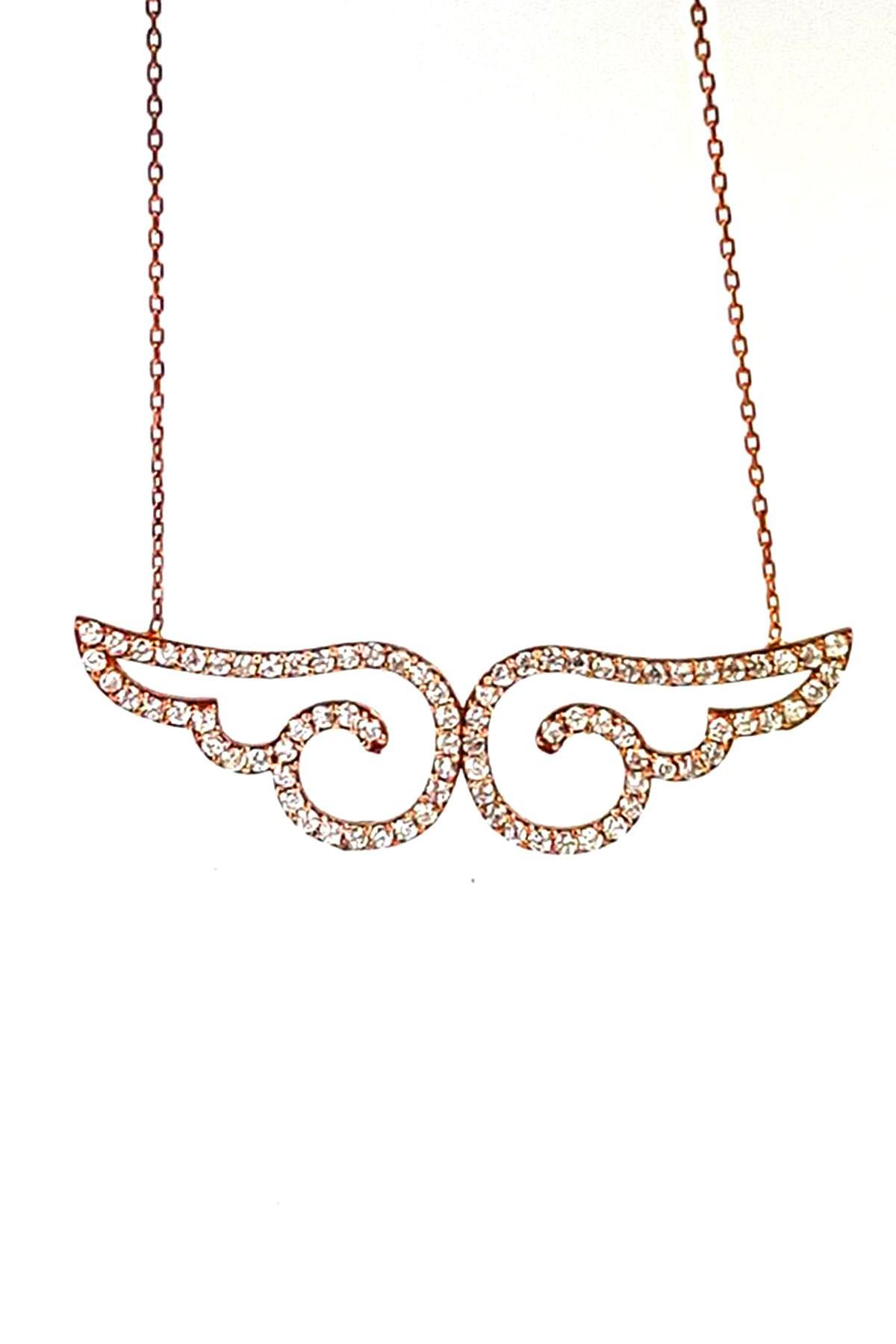 Oseshop Beyaz Taşsız 925 Ayar Altın Kaplama Kararmayan Forse Zincir Kadın Gümüş Kolye 45 cm