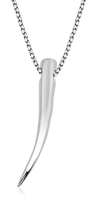 Himarry Taşlı 925 Ayar Kararmayan Hayvanlı Arpa Zincir Gümüş Kolye 45 cm
