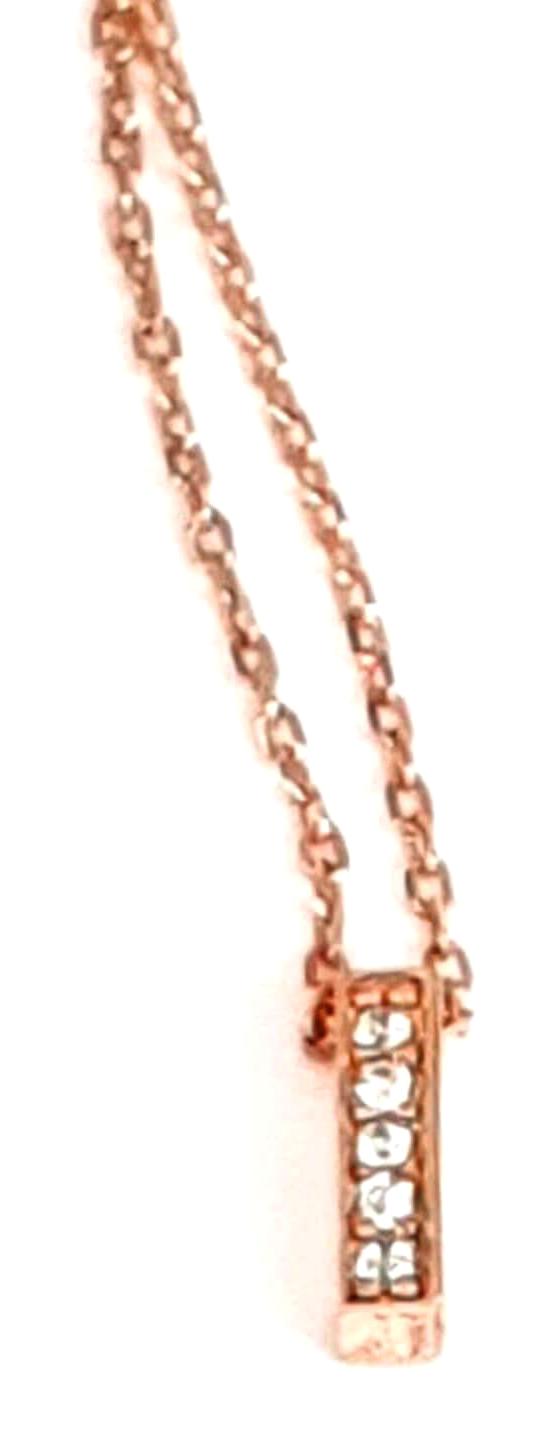 Oseshop Beyaz Taşlı I Harfli 925 Ayar Kararmayan Figürlü Forse Zincir Kadın Gümüş Kolye 45 cm