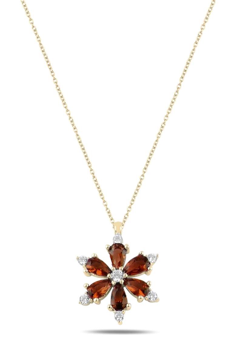 Silverlina Lotus Çiçekli Kahverengi Zirkon Taşlı 925 Ayar Altın Kaplama Kararmayan Forse Zincir Kadın Gümüş Kolye 45 cm