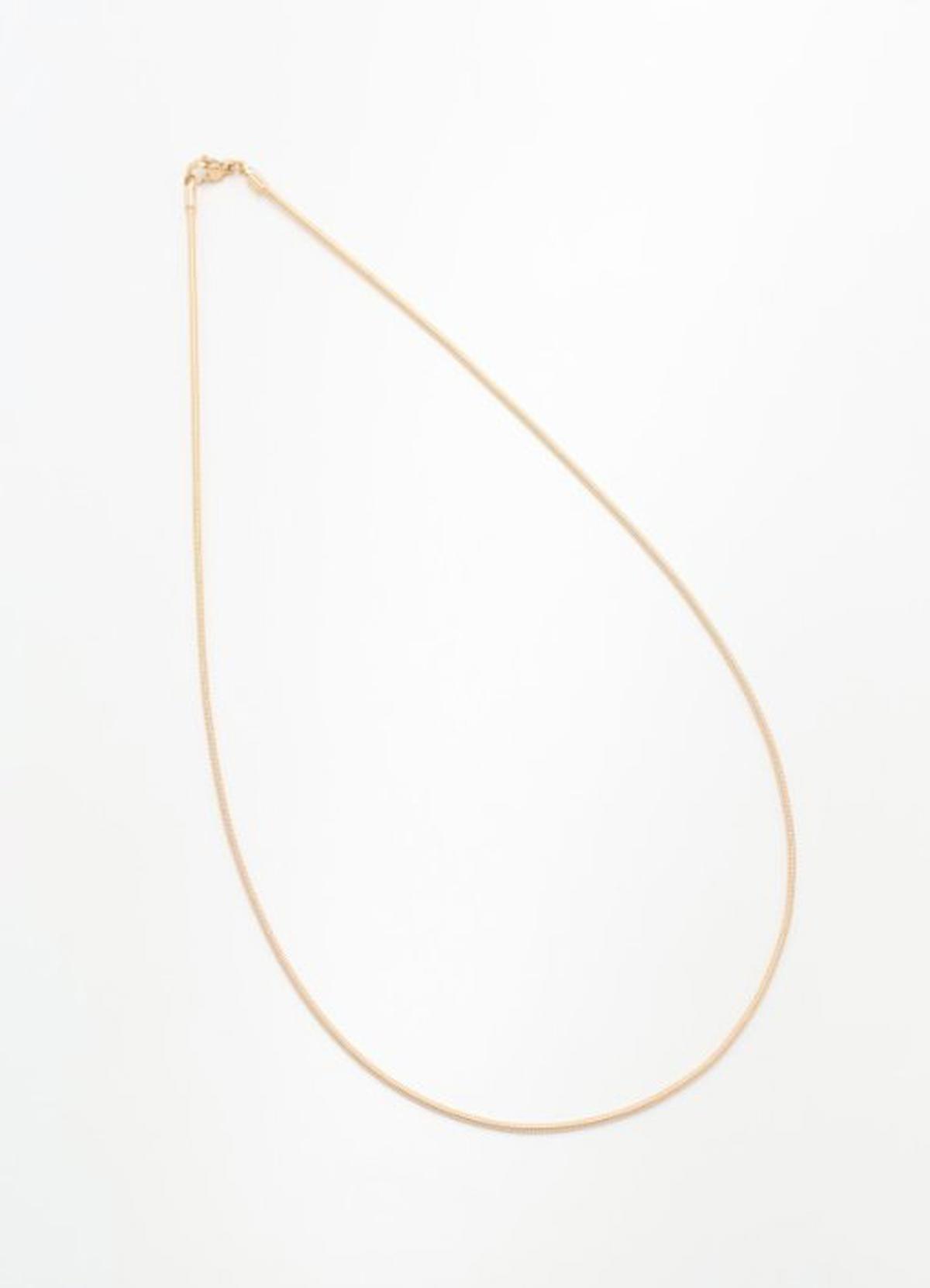 Steel Zirkon Taşlı Forse Zincir Gümüş Kolye 45 cm