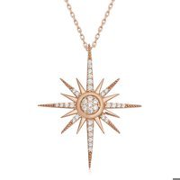 Serra Jewels Beyaz Zirkon Taşlı Kararmayan Tuğralı Forse Zincir Kadın Gümüş Kolye 45 cm