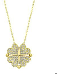 Serra Jewels Yuvarlak Beyaz Zirkon Taşlı Kararmayan Forse Zincir Kadın Gümüş Kolye 45 cm
