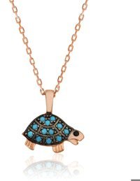 Serra Jewels Mavi Zirkon Taşlı Kararmayan Burç Forse Zincir Kadın Gümüş Kolye 45 cm