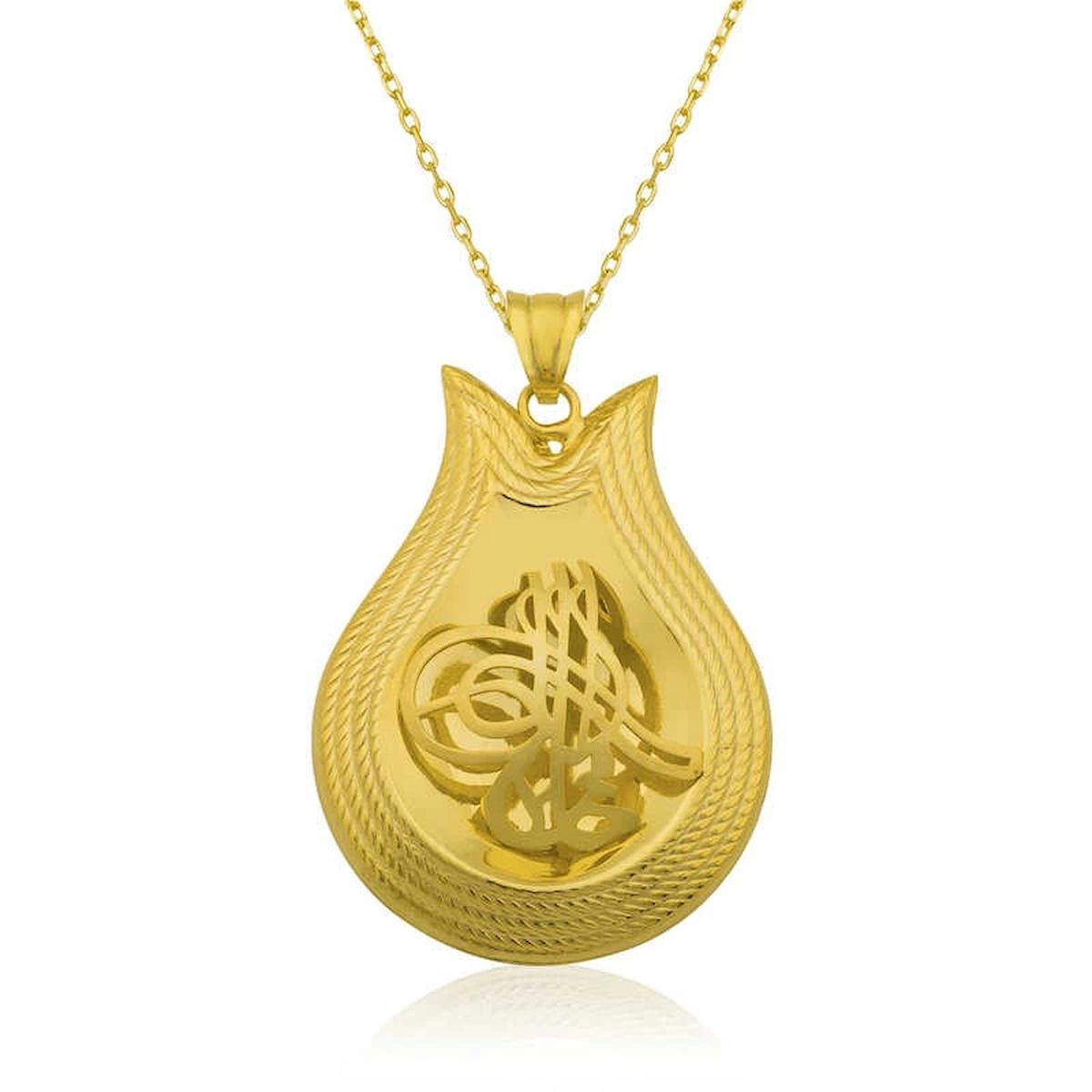 Gumush 925 Ayar Altın Kaplama Kararmayan Zincir Kadın Gümüş Kolye 45 cm