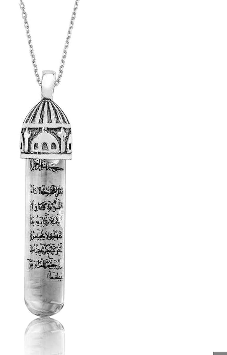 Ebuz Cevşen 925 Ayar Kararmayan Düz Zincir Kadın Gümüş Kolye