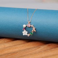 Serra Jewels Beyaz Zirkon Taşlı Kararmayan Kalp Forse Zincir Kadın Gümüş Kolye 45 cm