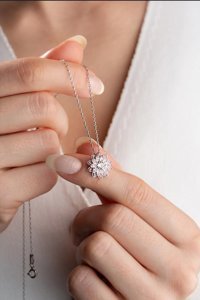 Elika Silver Pembe 925 Ayar Kararmayan Düz Zincir Kadın Gümüş Kolye