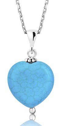 Serra Jewels Mavi Doğal Kararmayan Figürlü Forse Zincir Kadın Gümüş Kolye 45 cm