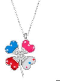 Serra Jewels Çok Renkli Zirkon Taşlı Kararmayan Figürlü Forse Zincir Kadın Gümüş Kolye 45 cm