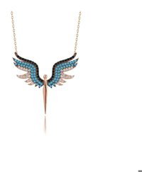 Serra Jewels Çok Renkli Zirkon Kararmayan Forse Zincir Kadın Gümüş Kolye 45 cm