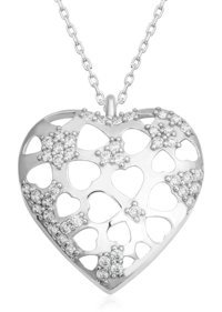 Serra Jewels Beyaz Zirkon Taşlı Kararmayan Plaka Forse Zincir Kadın Gümüş Kolye 45 cm