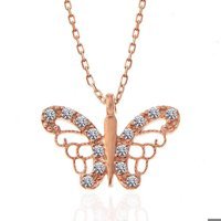 Serra Jewels Çok Renkli Kararmayan Forse Zincir Kadın Gümüş Kolye 45 cm