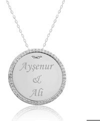 Serra Jewels Beyaz Zirkon Taşlı Kararmayan Forse Zincir Kadın Gümüş Kolye 45 cm