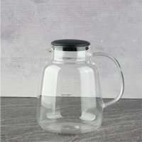 Tohana Siyah Metal Kapaklı Cam Sürahi 1.5 lt